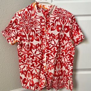NWT Womens Hawaiian Blouse:  Size 1X🌺